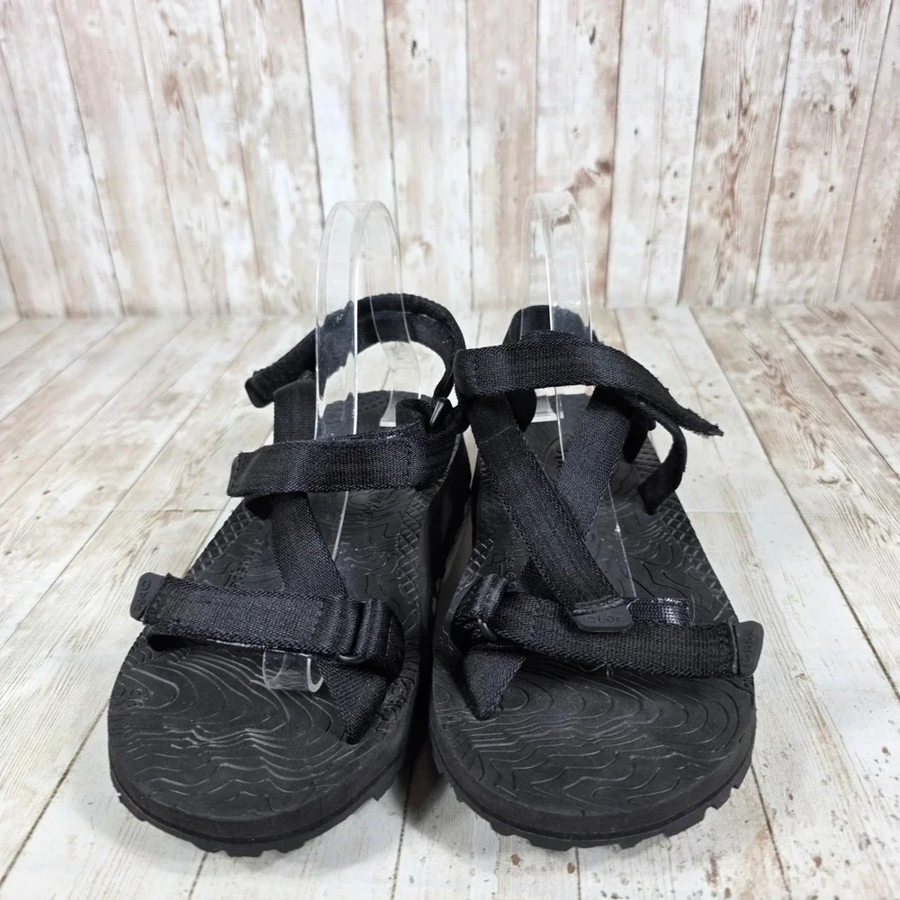 Black Men's Outdoor Strap Sandals - Comfortable Everyday Grip
